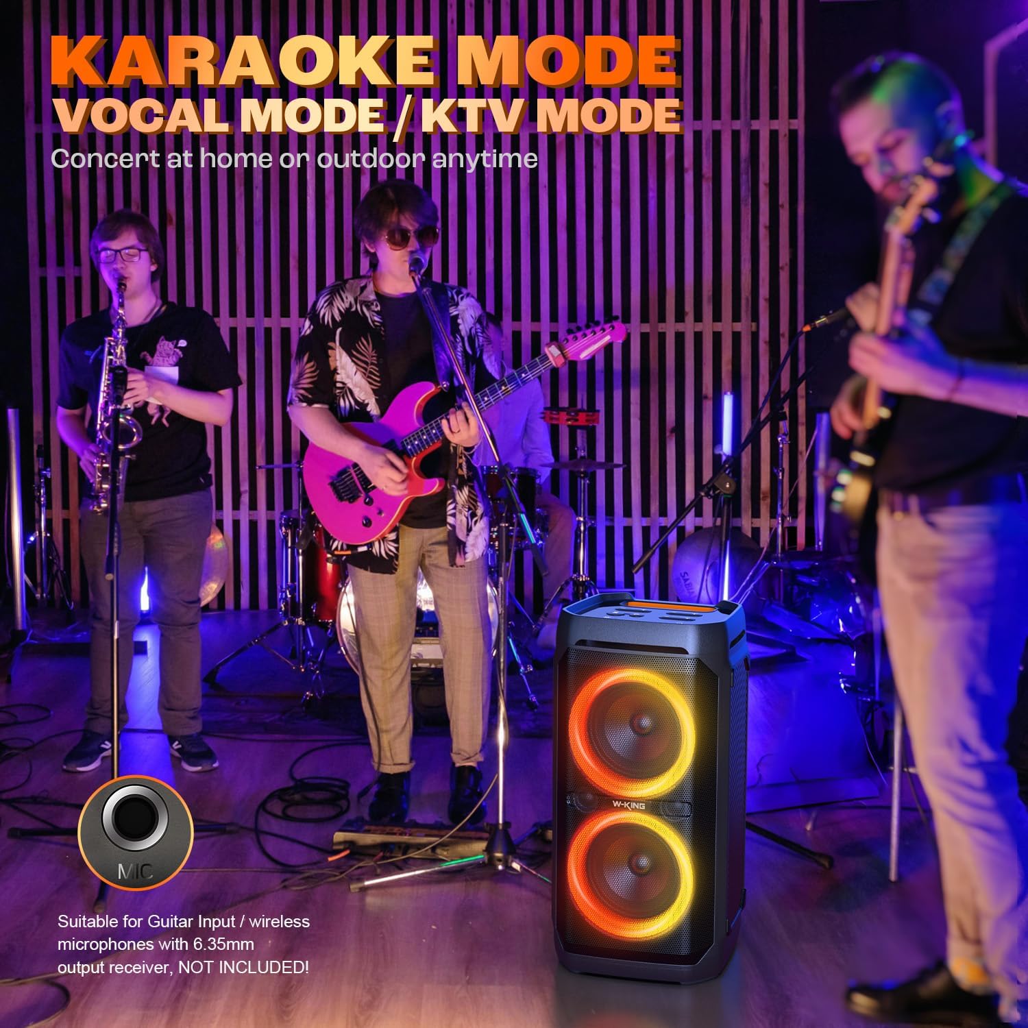 240W Max Large Bluetooth Speaker, Party Bluetooth Speaker Loud, IPX6 Waterproof Portable Speakers Outdoor