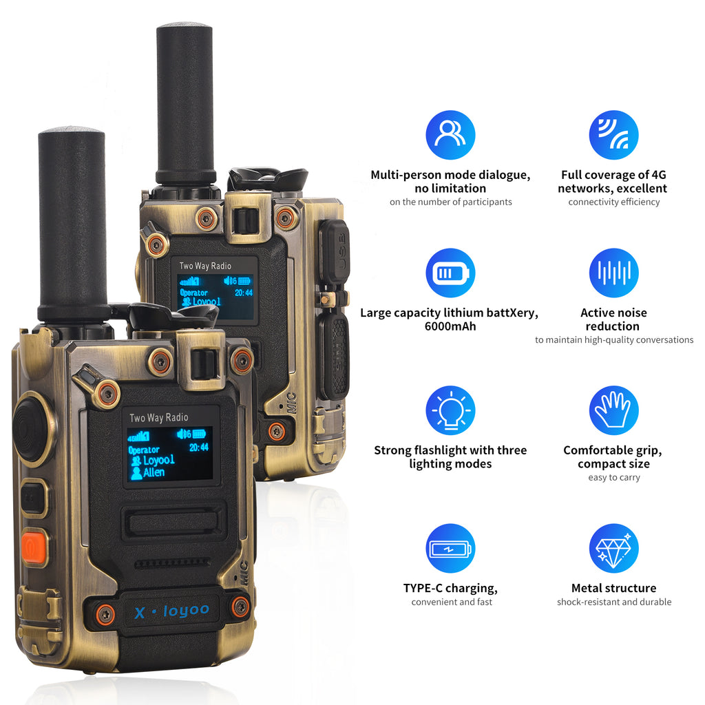 Walkie-Talkie - Two-Way Radio - Unlimited Range POC Two Way Radios Set