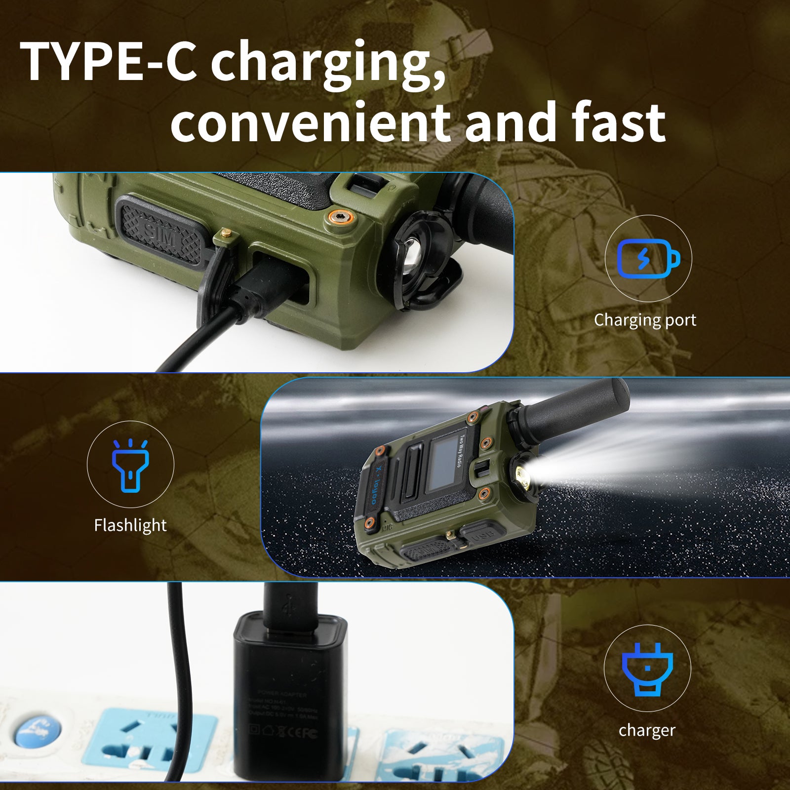 Walkie-Talkie - Two-Way Radio - Unlimited Range POC Two Way Radios Set