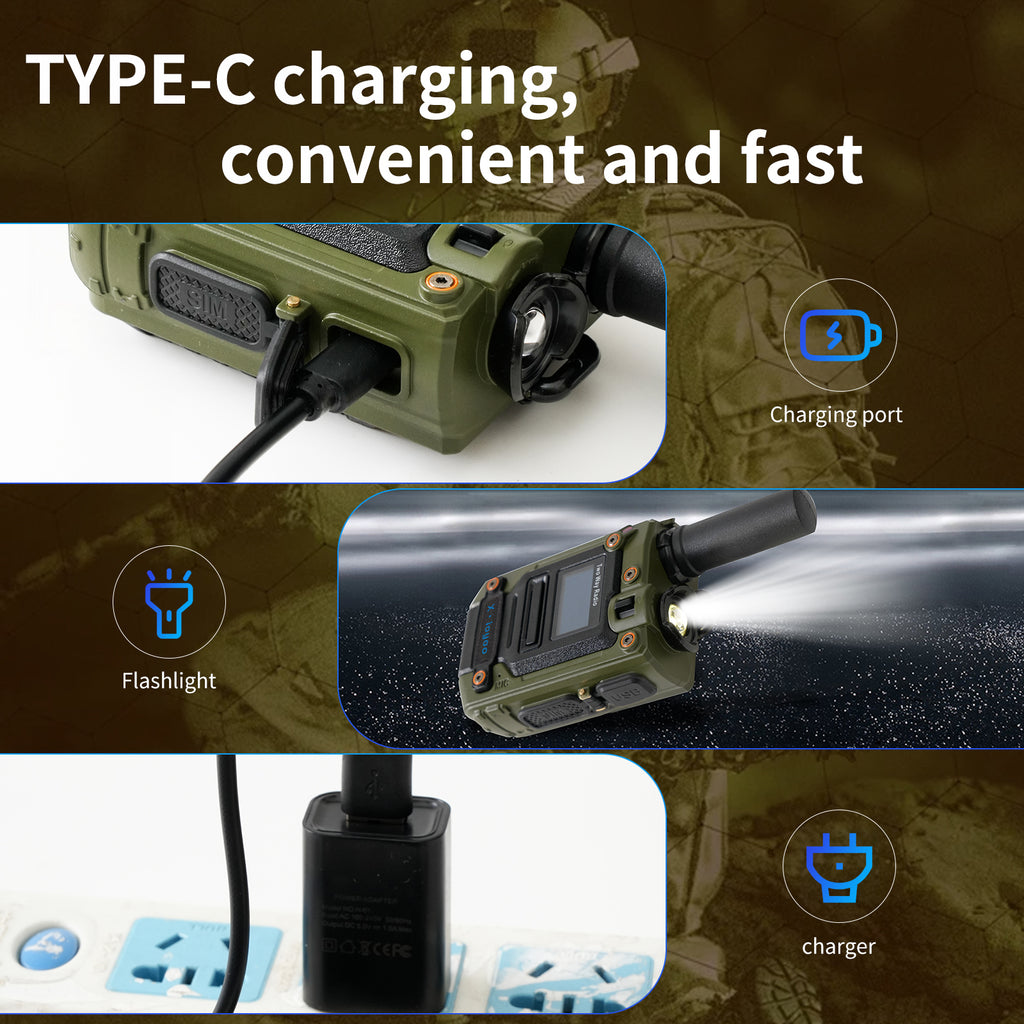 Walkie-Talkie - Two-Way Radio - Unlimited Range POC Two Way Radios Set