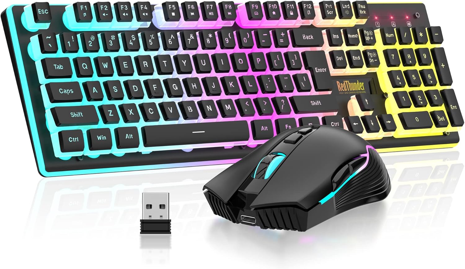 RedThunder K10 Wireless Gaming Keyboard and Mouse Combo