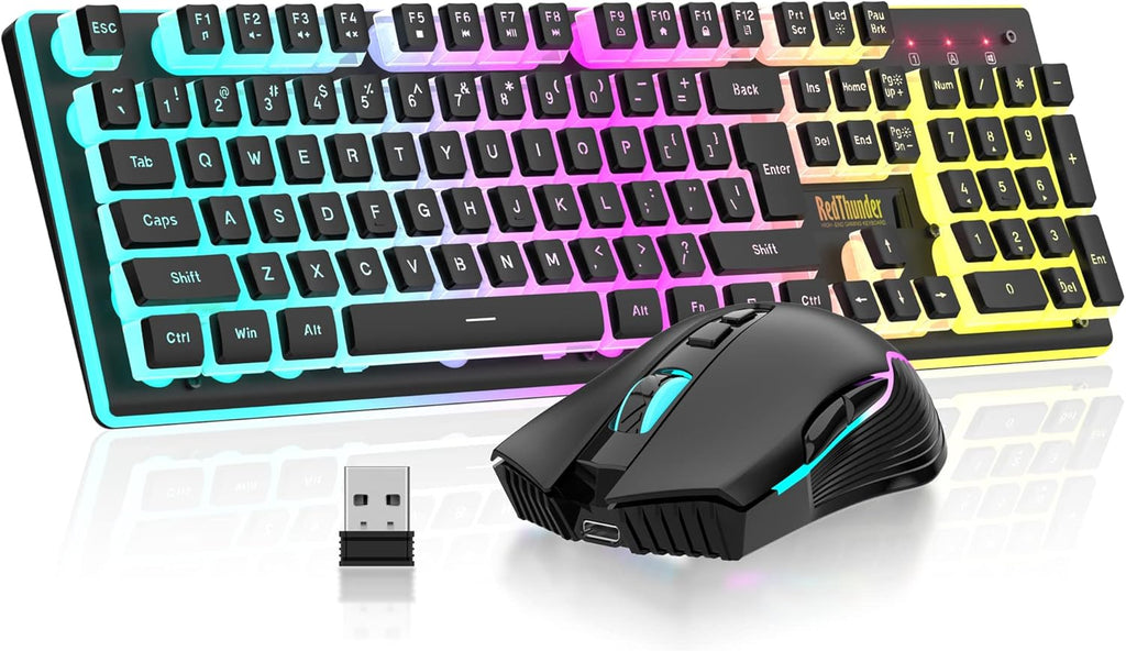 RedThunder K10 Wireless Gaming Keyboard and Mouse Combo