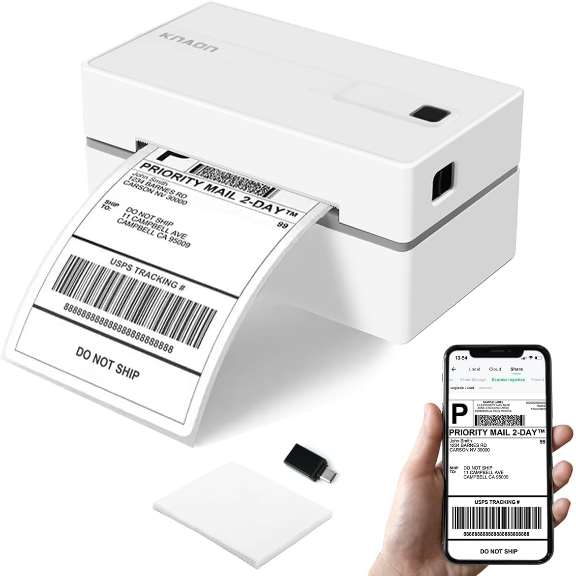 Bluetooth Thermal Shipping Label Printer