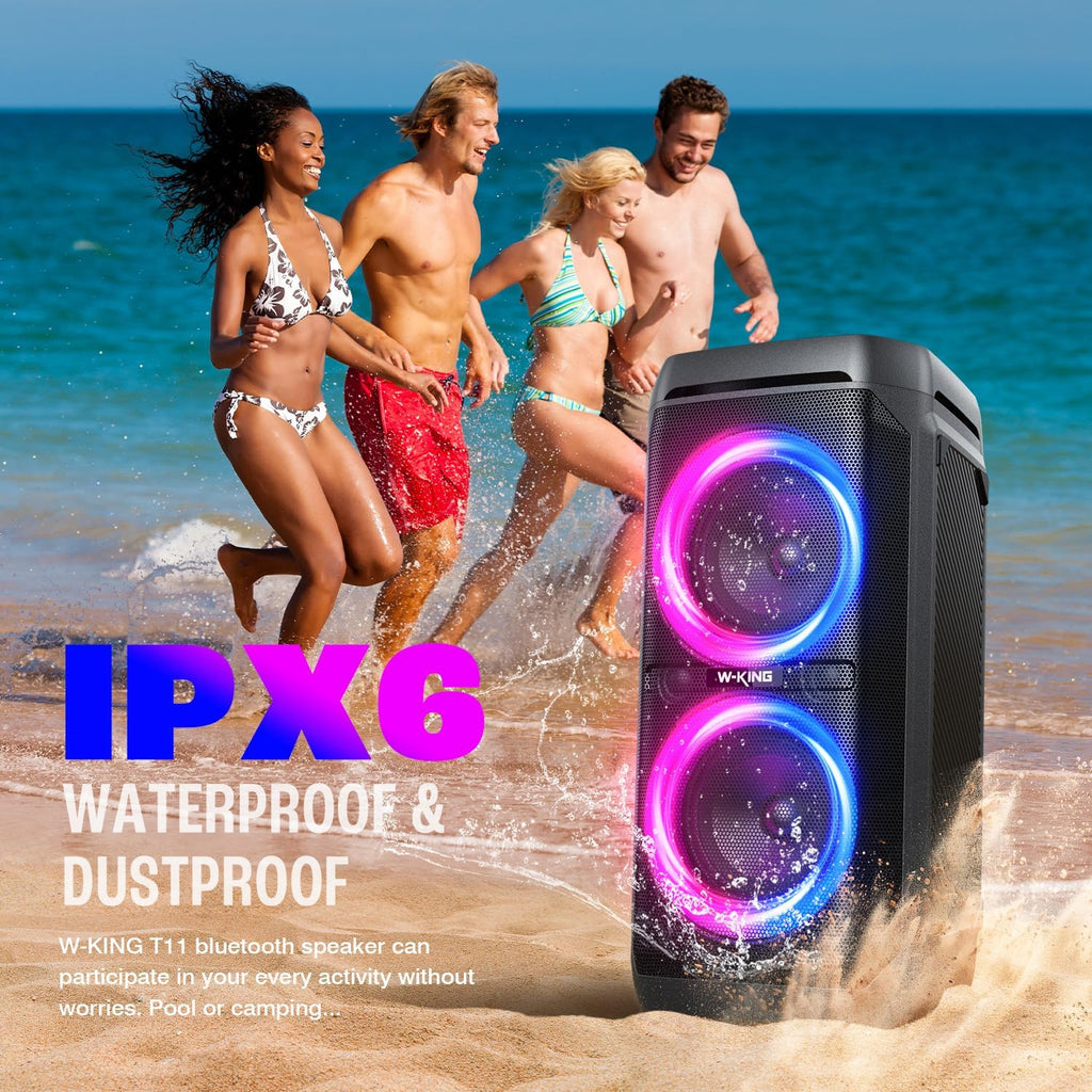 240W Max Large Bluetooth Speaker, Party Bluetooth Speaker Loud, IPX6 Waterproof Portable Speakers Outdoor