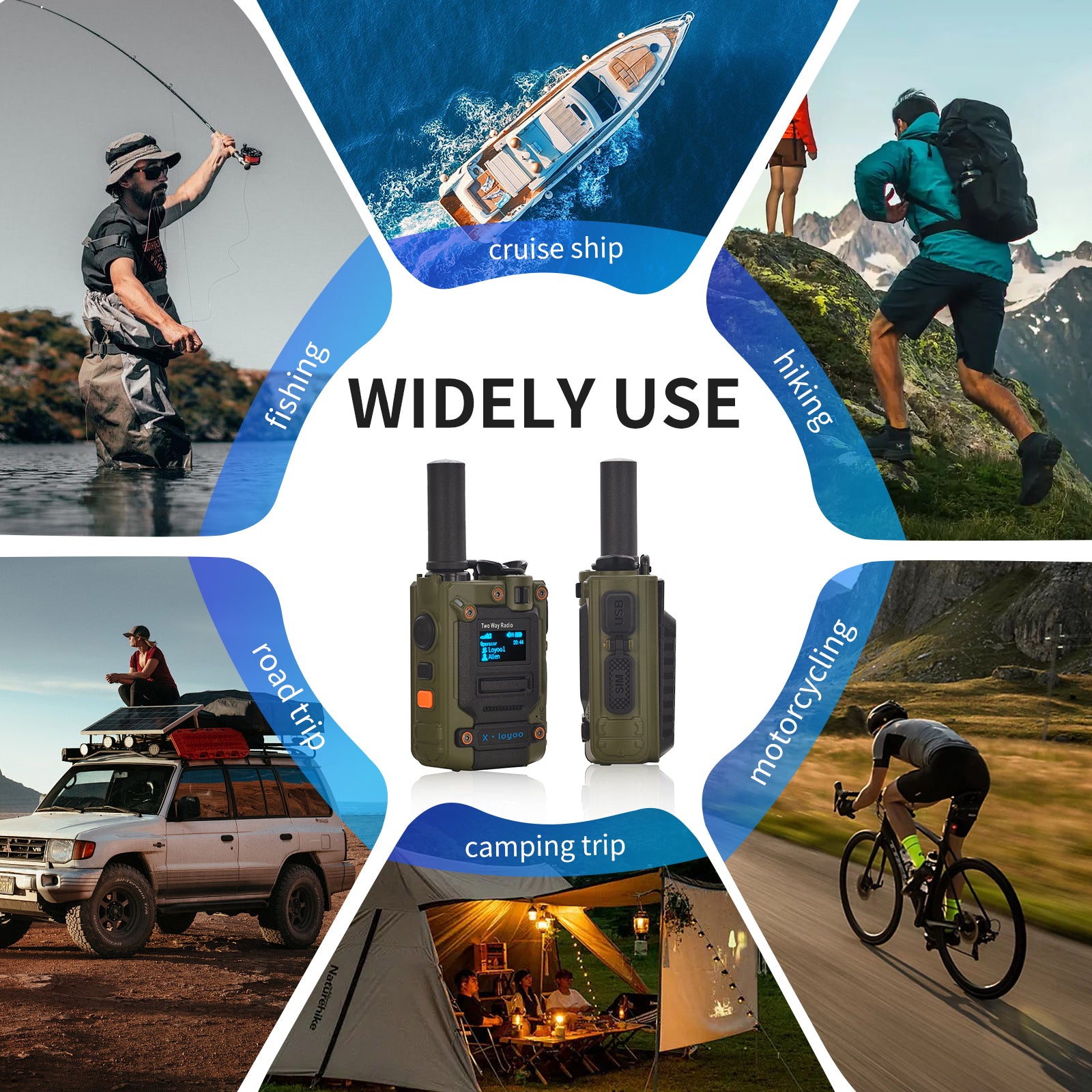 Walkie-Talkie - Two-Way Radio - Unlimited Range POC Two Way Radios Set