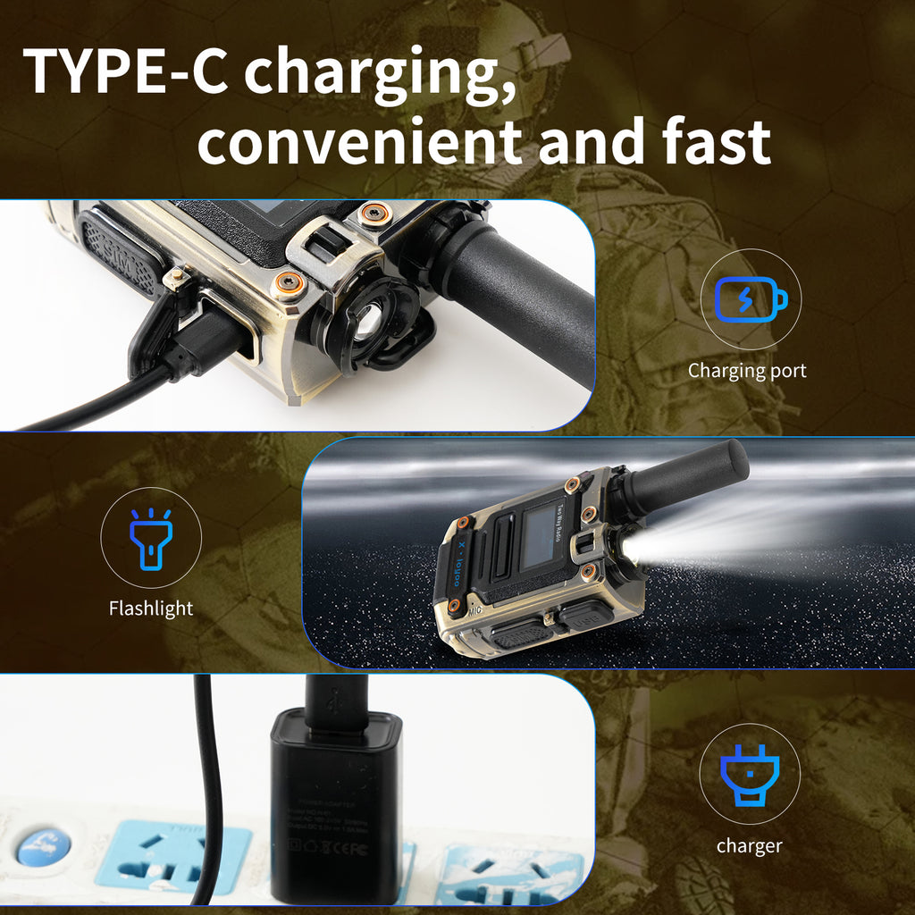 Walkie-Talkie - Two-Way Radio - Unlimited Range POC Two Way Radios Set