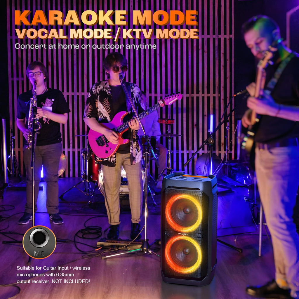 240W Max Large Bluetooth Speaker, Party Bluetooth Speaker Loud, IPX6 Waterproof Portable Speakers Outdoor